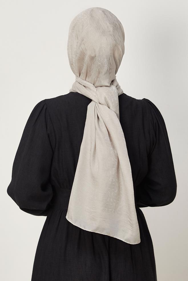 Hijab clothing BROWN ALVINA AEROBIN JACQUARD SHAWL 8709 - ALVİNA