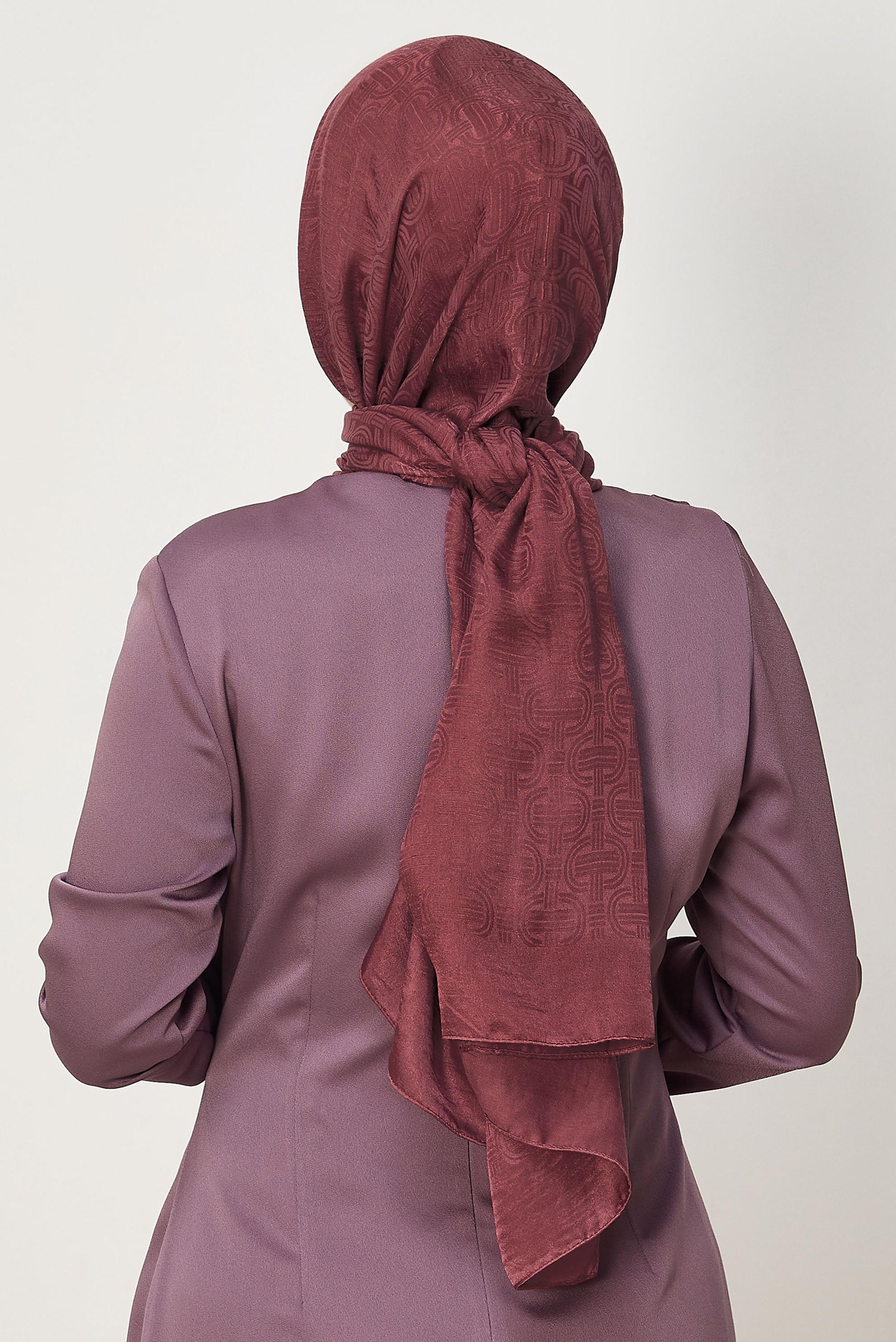 Vêtements hijab BRUN CHÂLE JACQUARD ALVINA AÉROBINE 8709