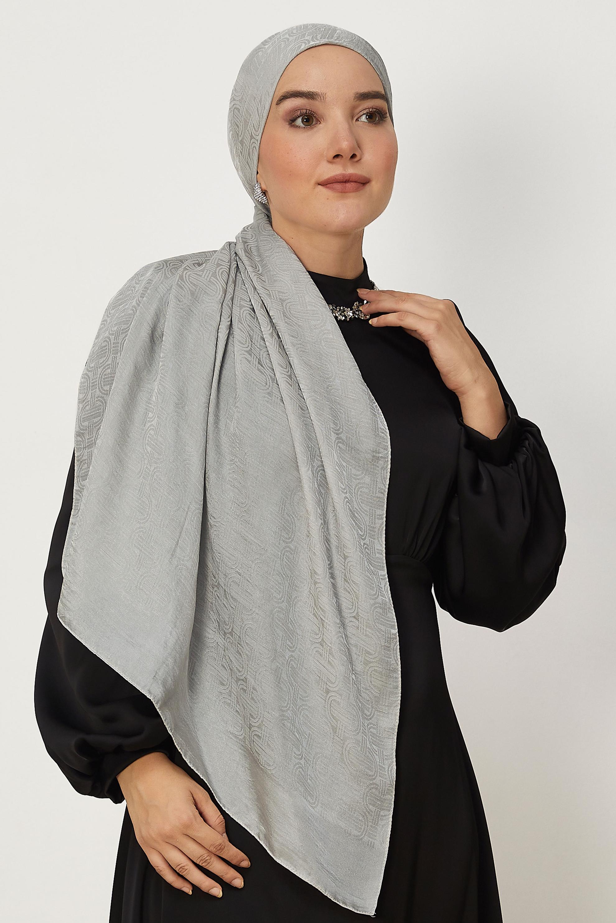 Vêtements hijab BEIGE CHÂLE JACQUARD ALVINA AÉROBINE 8709