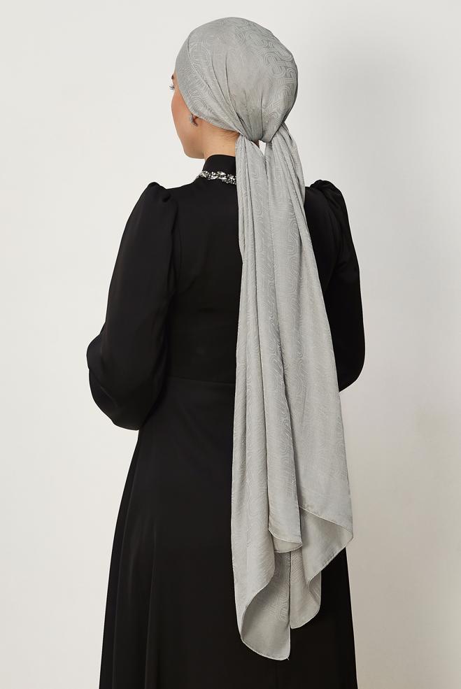 Vêtements hijab BEIGE CHÂLE JACQUARD ALVINA AÉROBINE 8709 - ALVİNA