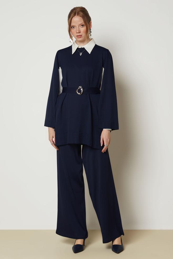 Tesettür giyim LACİVERT 46964 İCE ELİTE TRİKO PANT.TK. 38-44 - ALVİNA