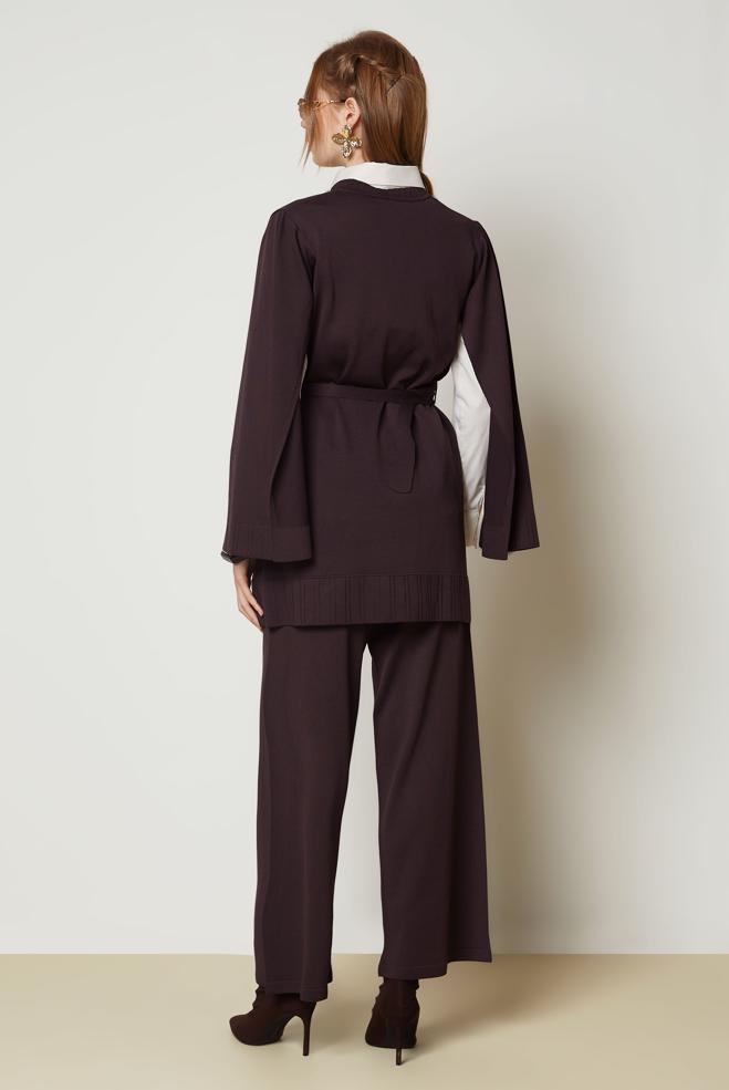 Tesettür giyim KAHVE 46964 İCE ELİTE TRİKO PANT.TK. 38-44 - ALVİNA