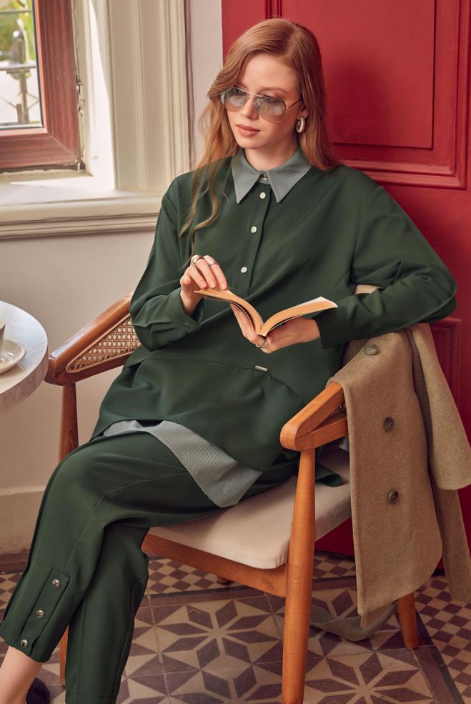 Hijab clothing KHAKI 47008 43961 2Lİ PANT.TK 38-44 TEK40 - ALVİNA