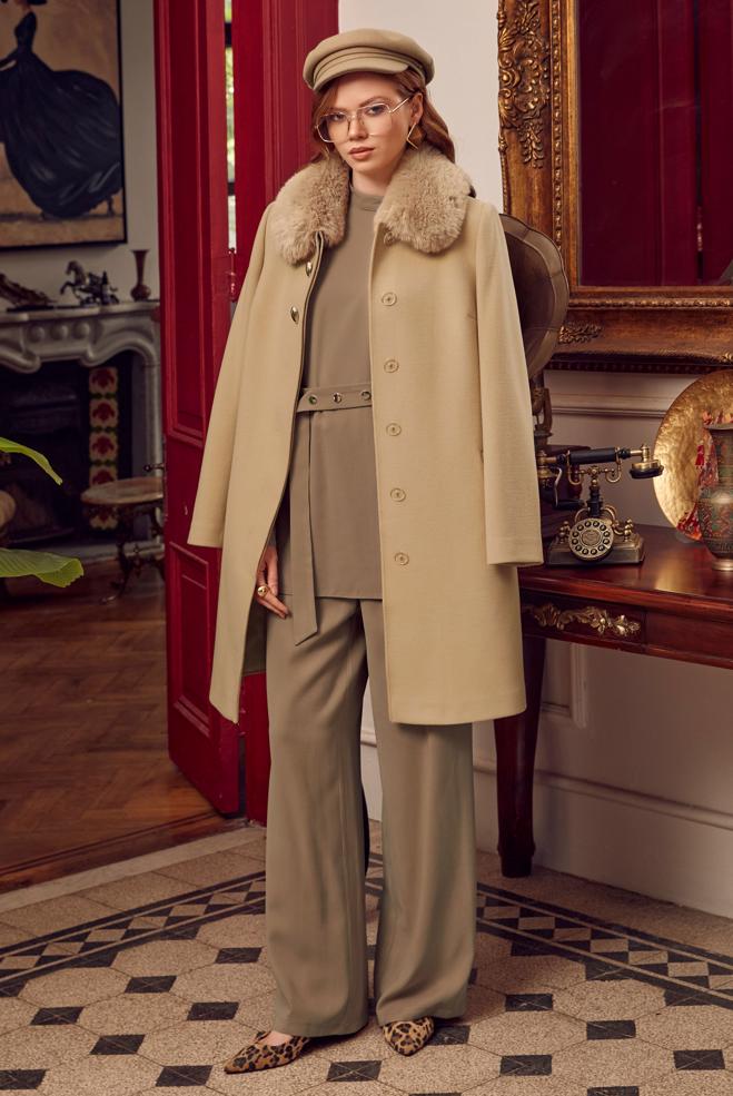 Hijab clothing TABA BELTED PANTSUIT 47053 - ALVİNA