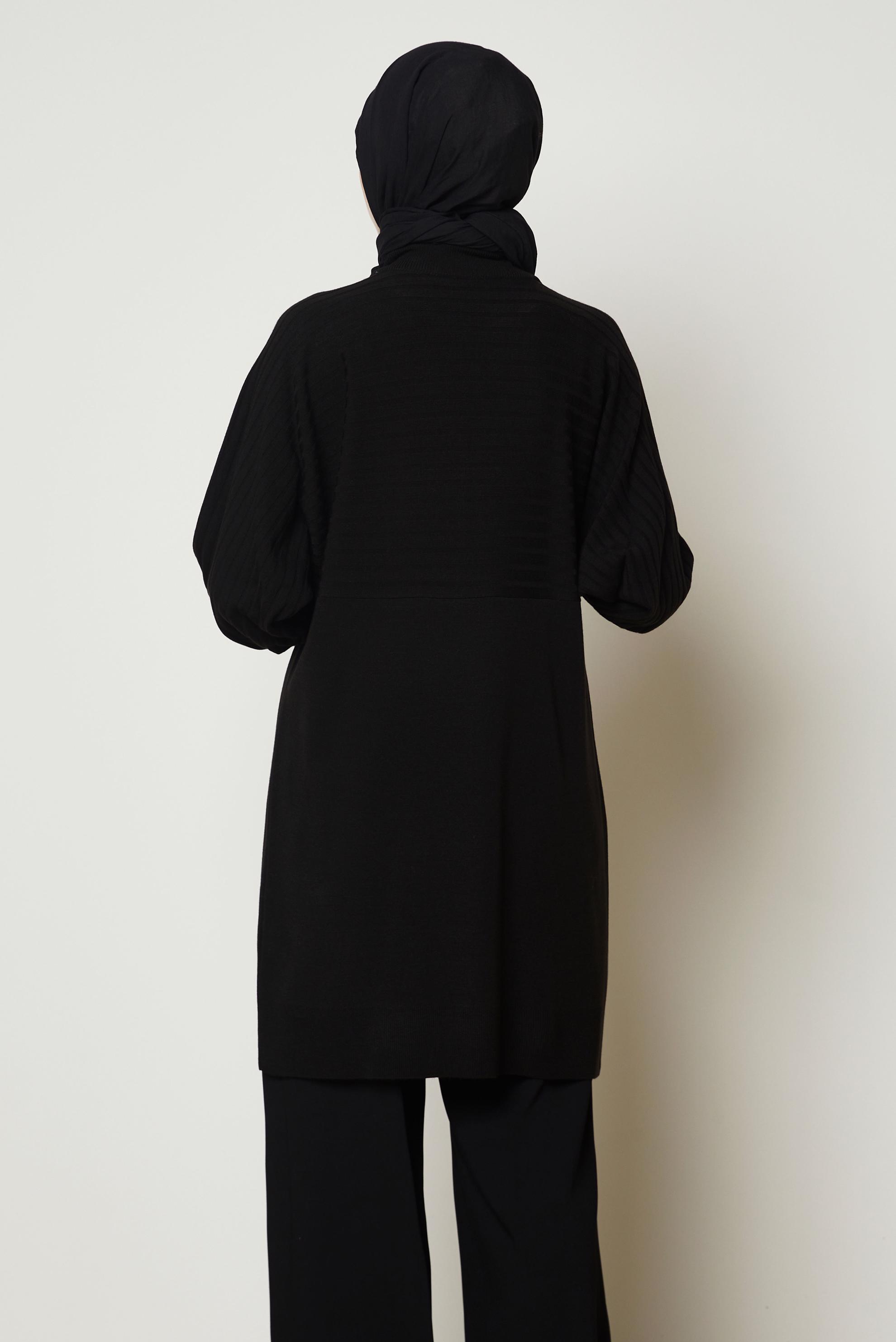 Hijab clothing BLACK KNITWEAR TUNIC 46864