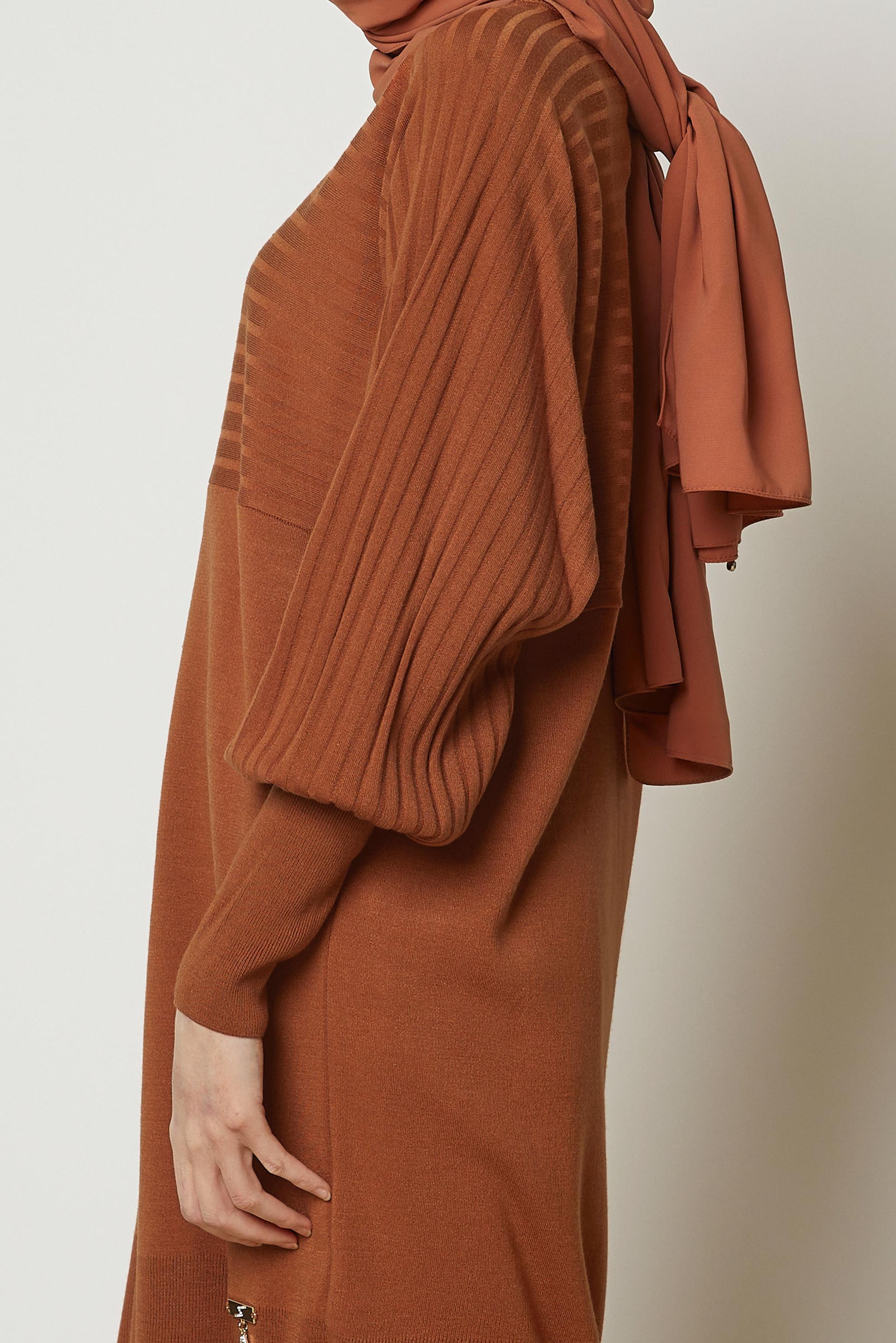 Hijab clothing BROWN KNITWEAR TUNIC 46864
