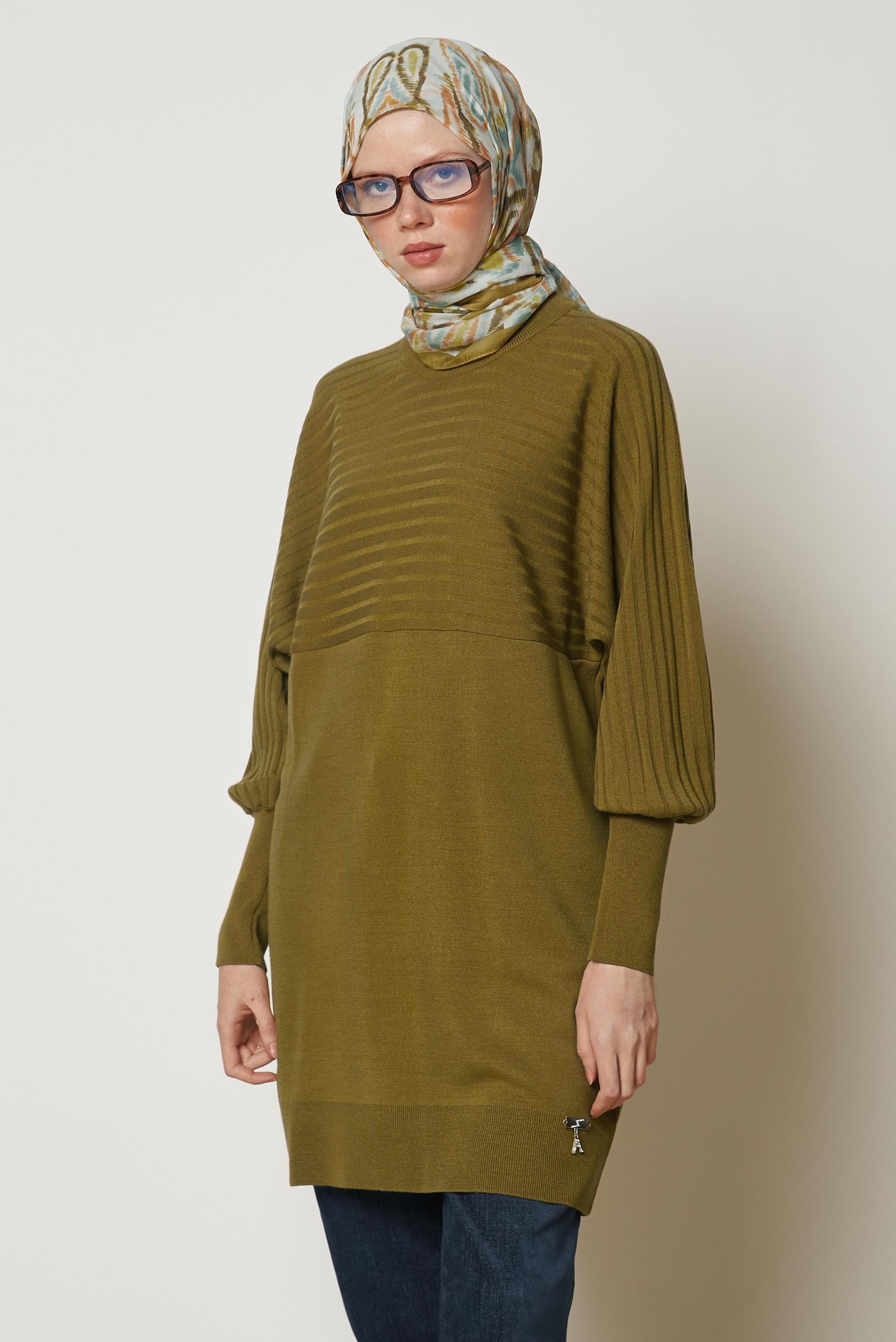 Hijab clothing BROWN KNITWEAR TUNIC 46864