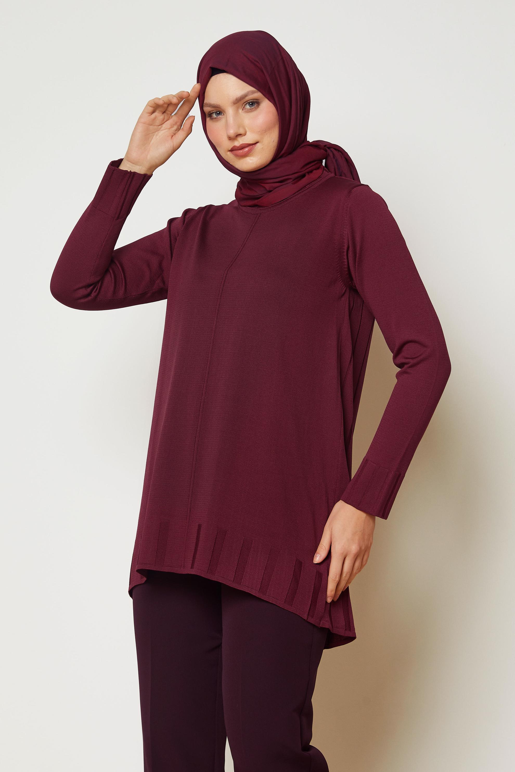 Hijab clothing BROWN KNITWEAR TUNIC 46932