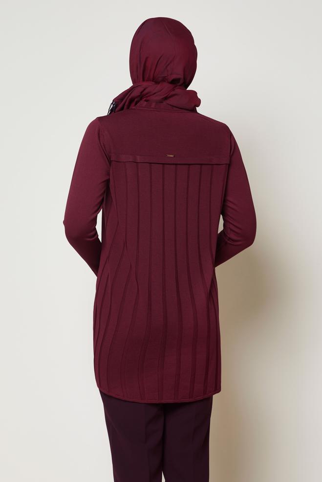 Hijab clothing BROWN KNITWEAR TUNIC 46932 - ALVİNA