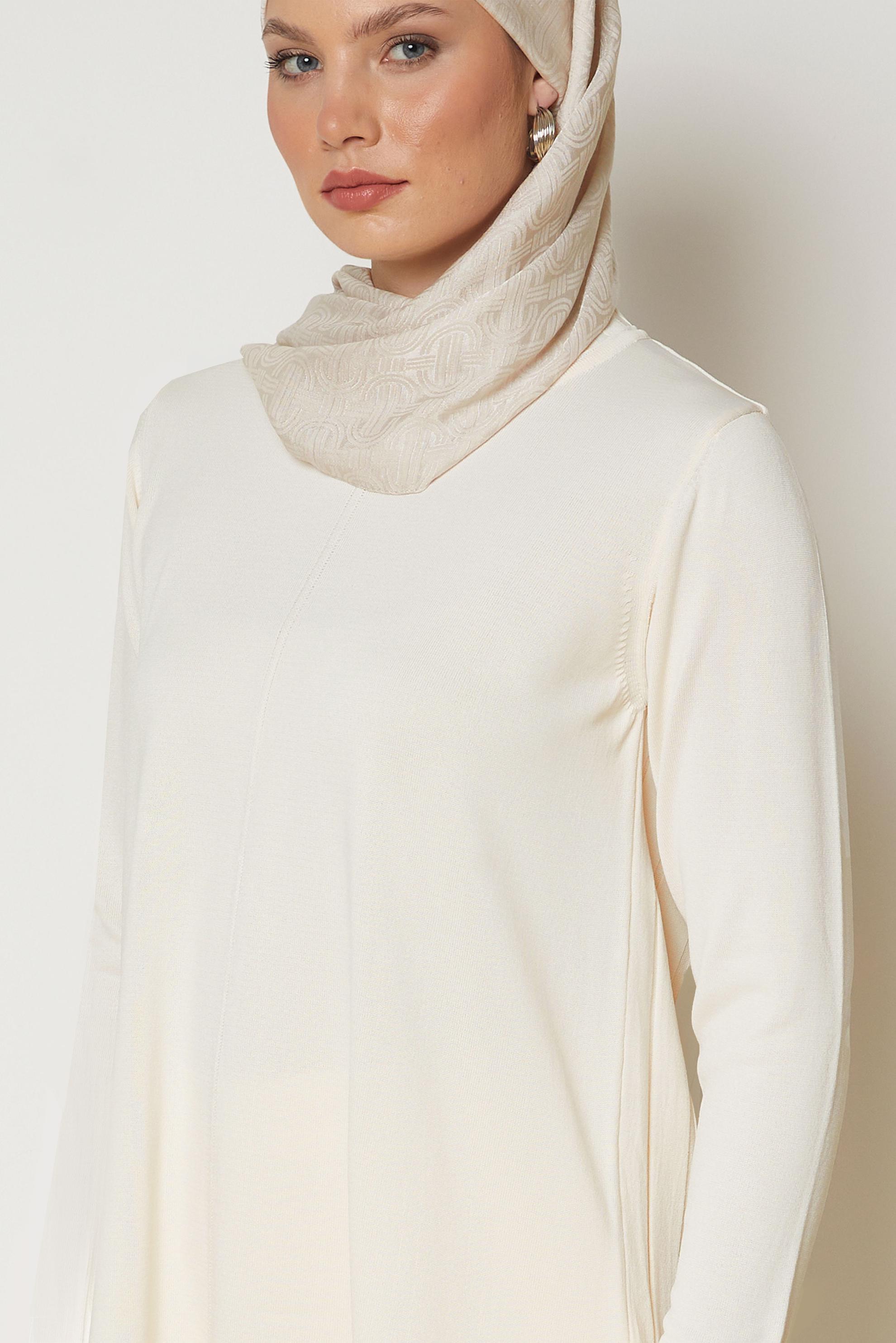Hijab clothing ECRU KNITWEAR TUNIC 46932
