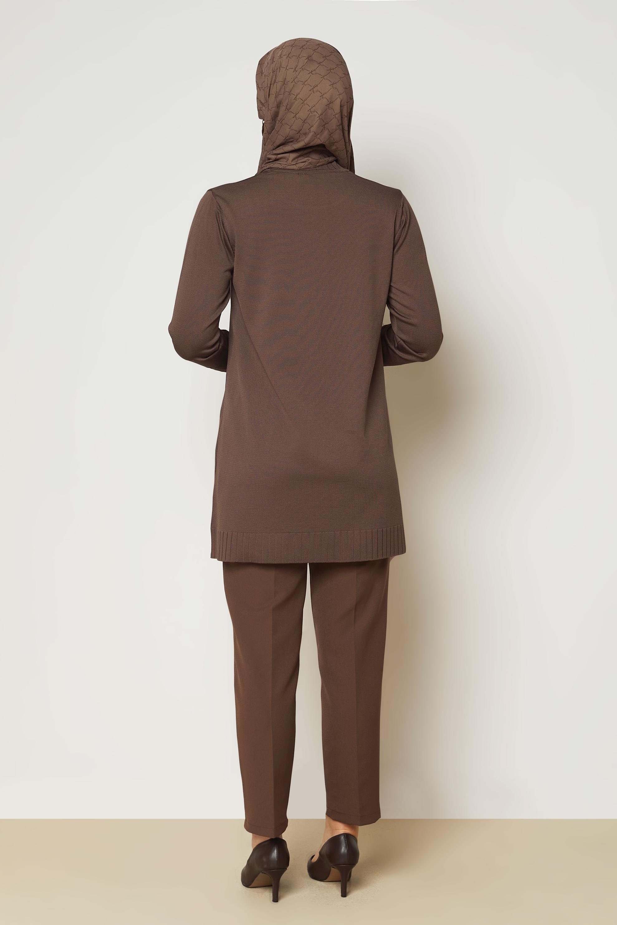 Hijab clothing BROWN KNITWEAR TUNIC 46938