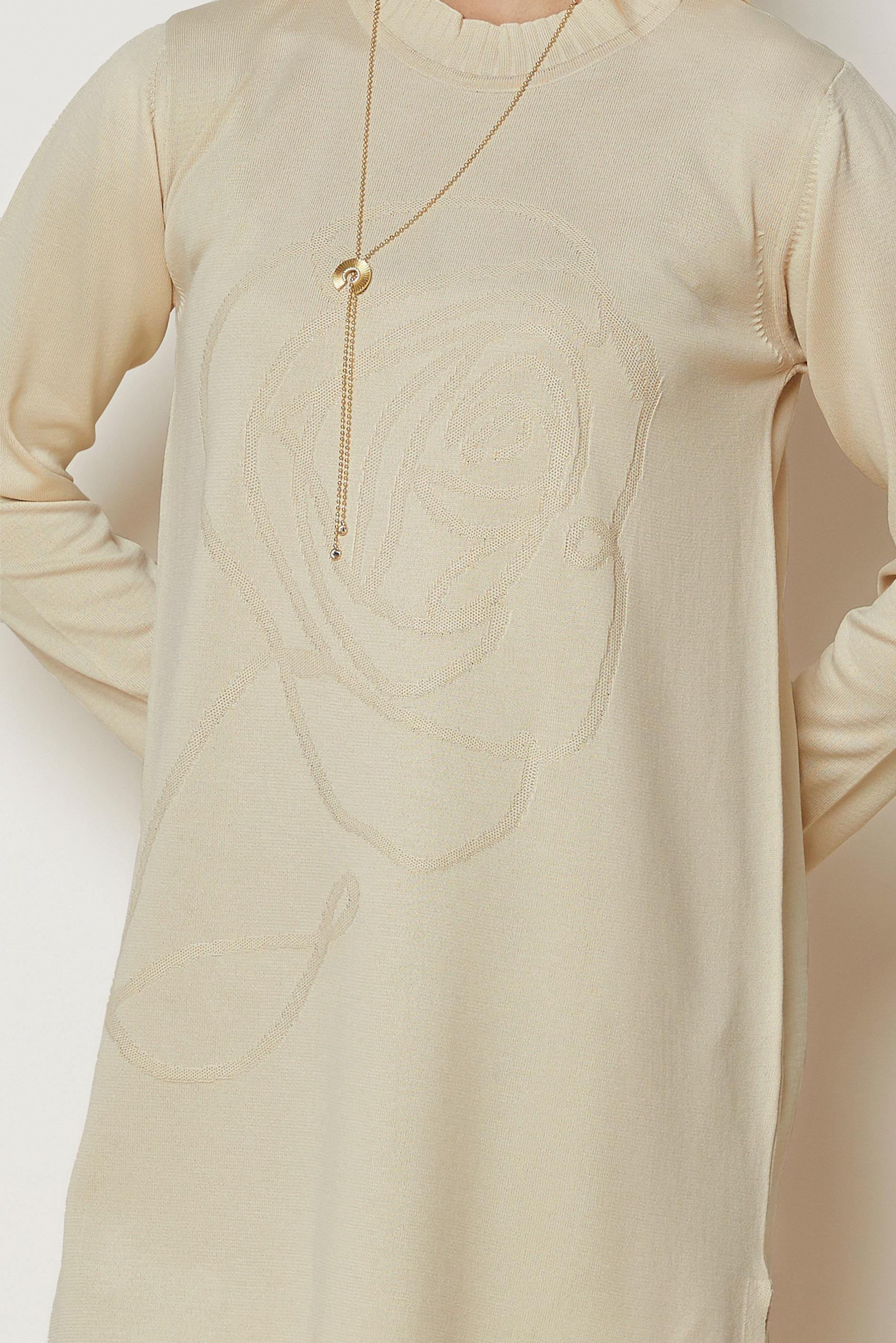 Vêtements hijab BRUN TUNIQUE EN MAILLE 46940