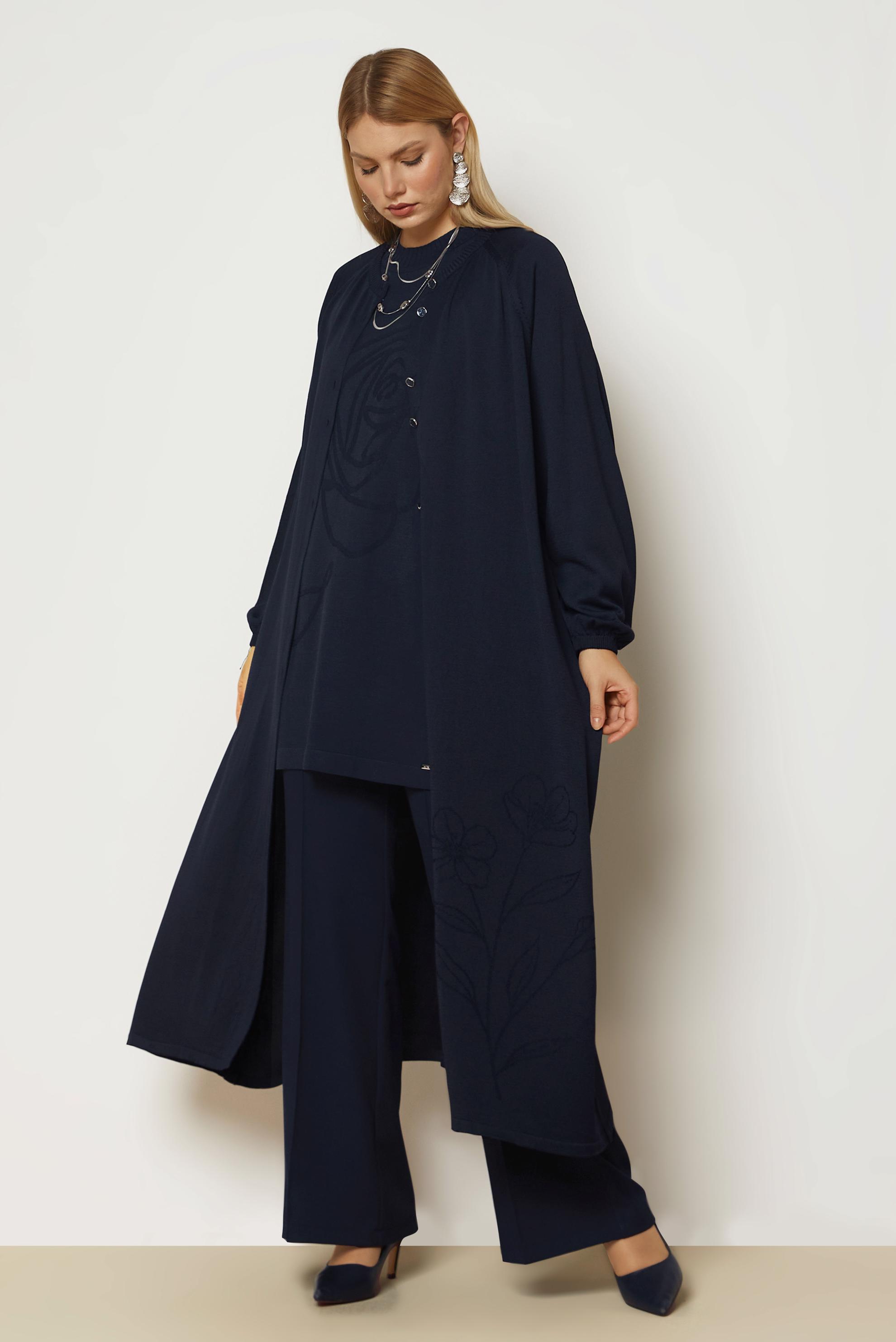 Hijab clothing NAVY BLUE KNITWEAR TUNIC 46940