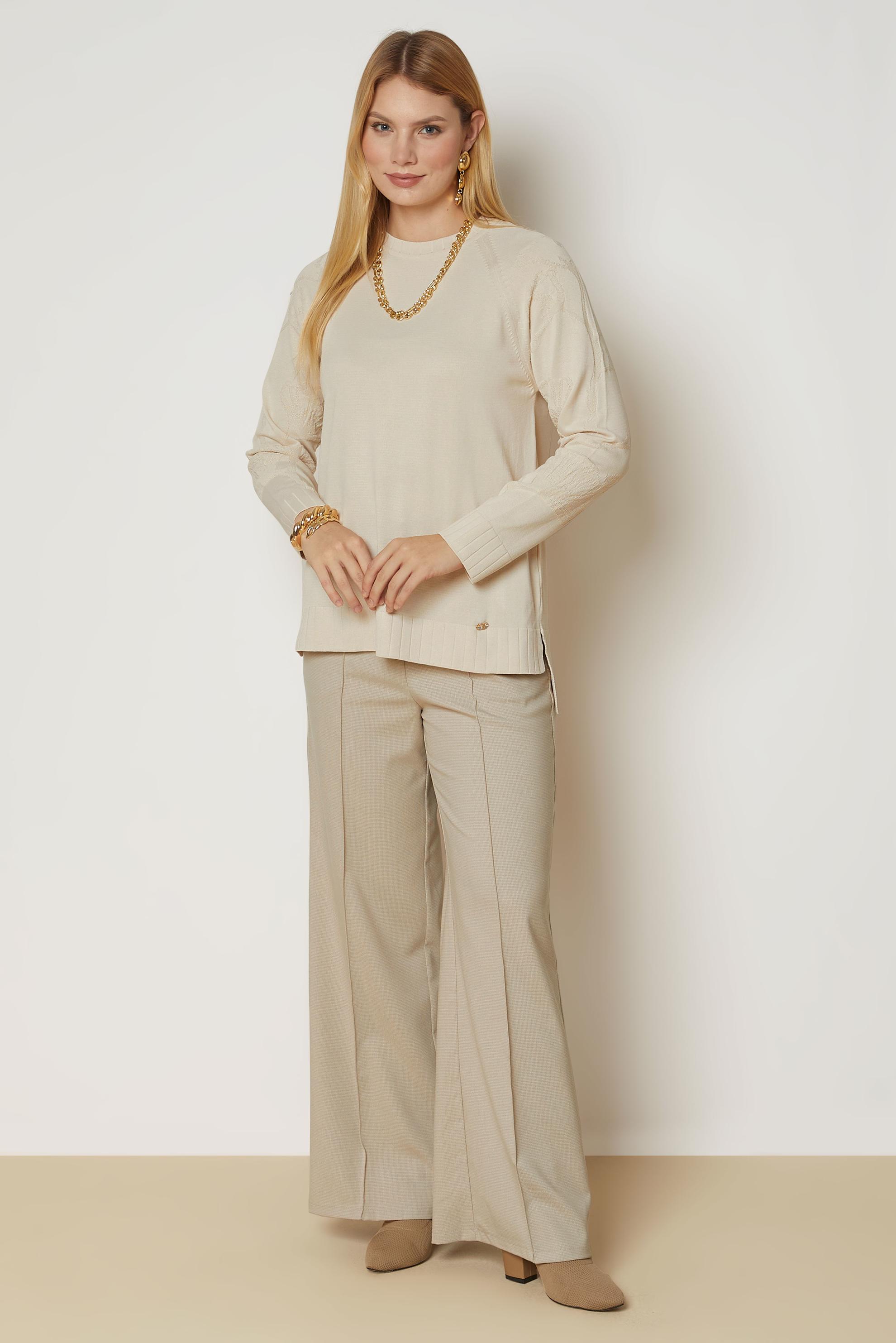 Vêtements hijab BRUN TUNIQUE EN MAILLE 46944