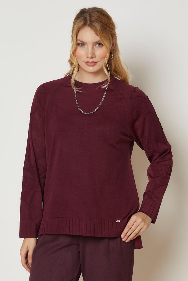 Vêtements hijab BRUN TUNIQUE EN MAILLE 46944 - ALVİNA