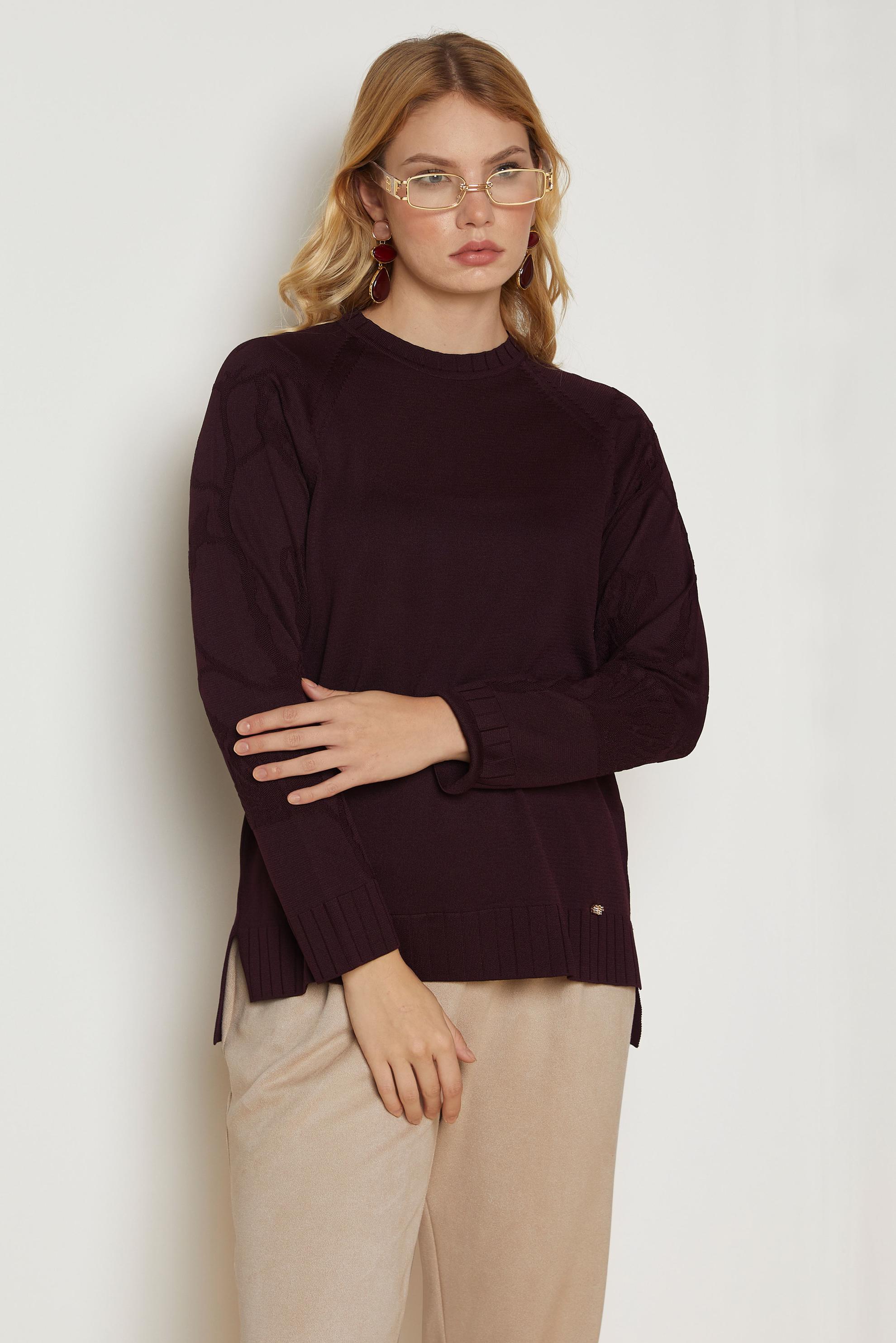 Vêtements hijab PRUNE TUNIQUE EN MAILLE 46944