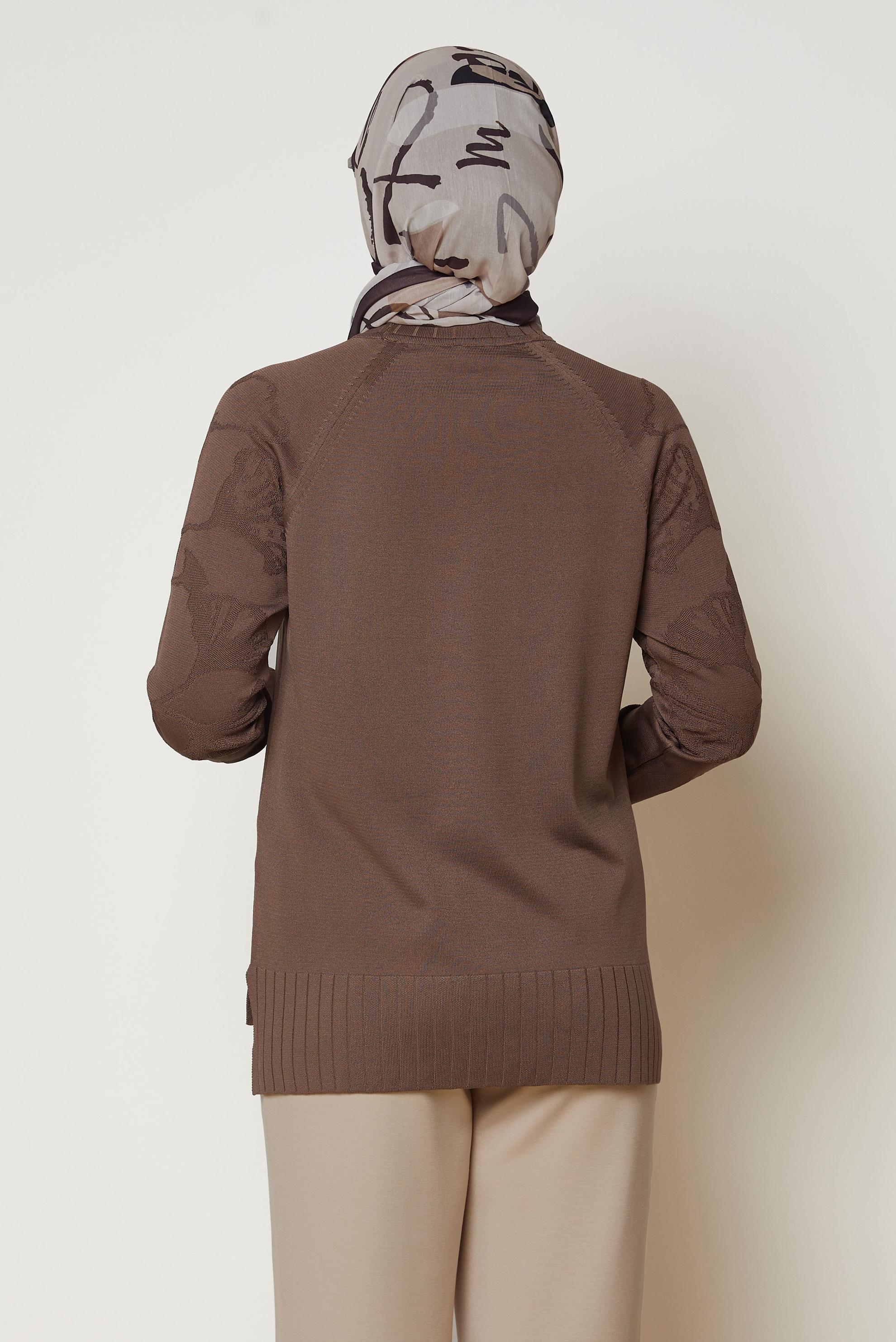 Hijab clothing BROWN KNITWEAR TUNIC 46944