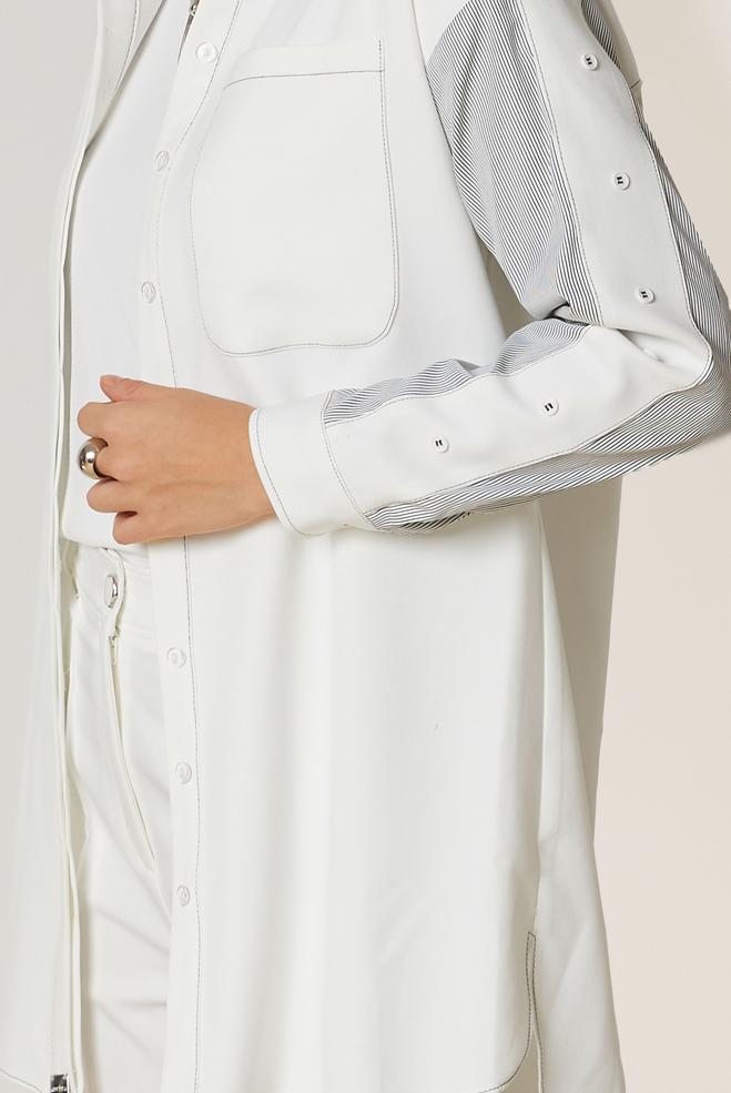 Hijab clothing WHITE 47006 43961 TUNİK 38-46 TEK40 - ALVİNA