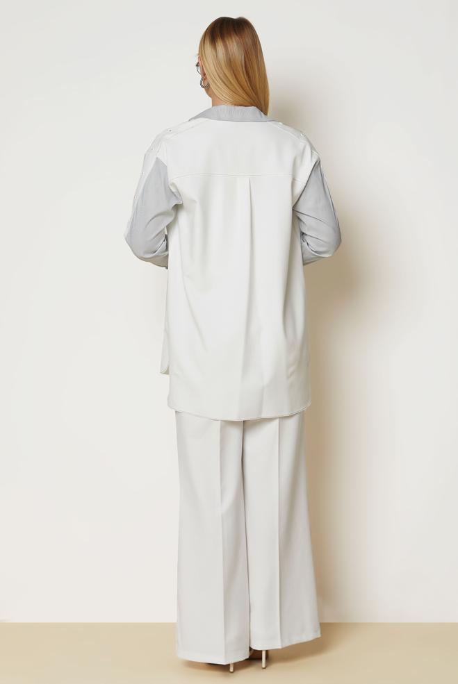 Hijab clothing WHITE 47006 43961 TUNİK 38-46 TEK40 - ALVİNA