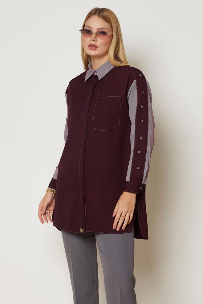 Hijab clothing CLARET RED 47006 43961 TUNİK 38-46 TEK40 - ALVİNA