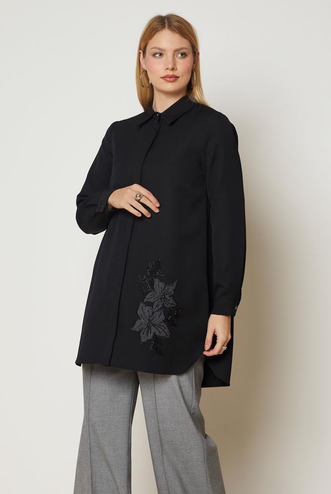 Hijab clothing BLACK 47016 43961 TUNİK 40-48 TEK38 - ALVİNA