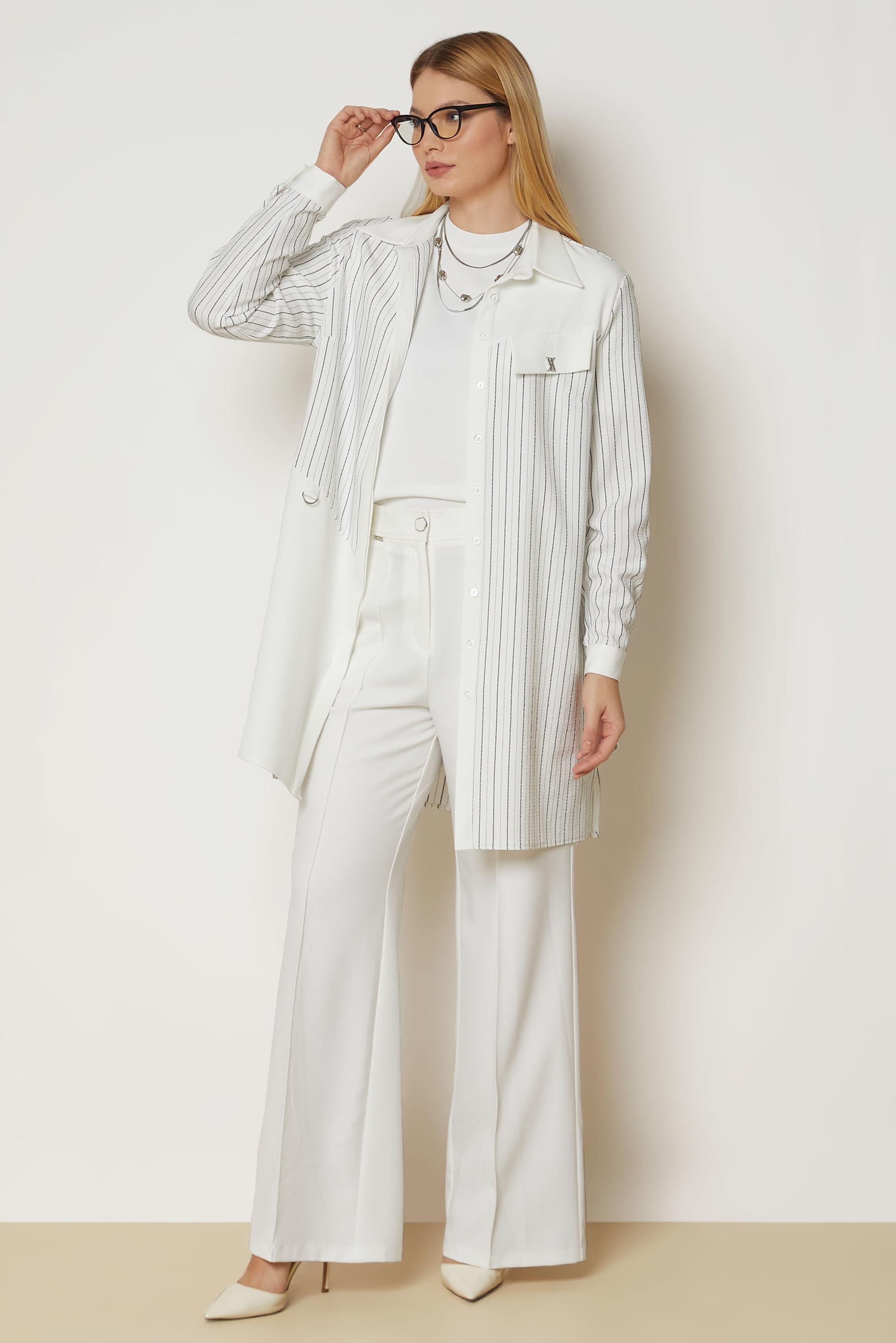 Hijab clothing WHITE SHIRT COLLAR TUNIC 47093