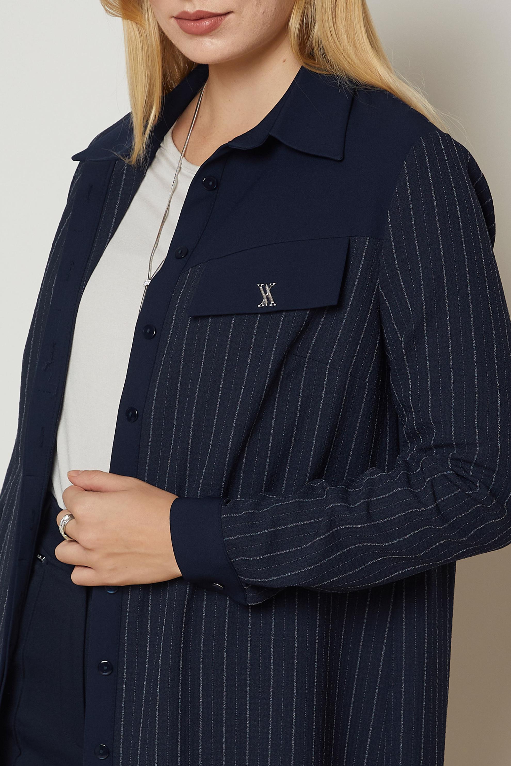 Hijab clothing NAVY BLUE SHIRT COLLAR TUNIC 47093