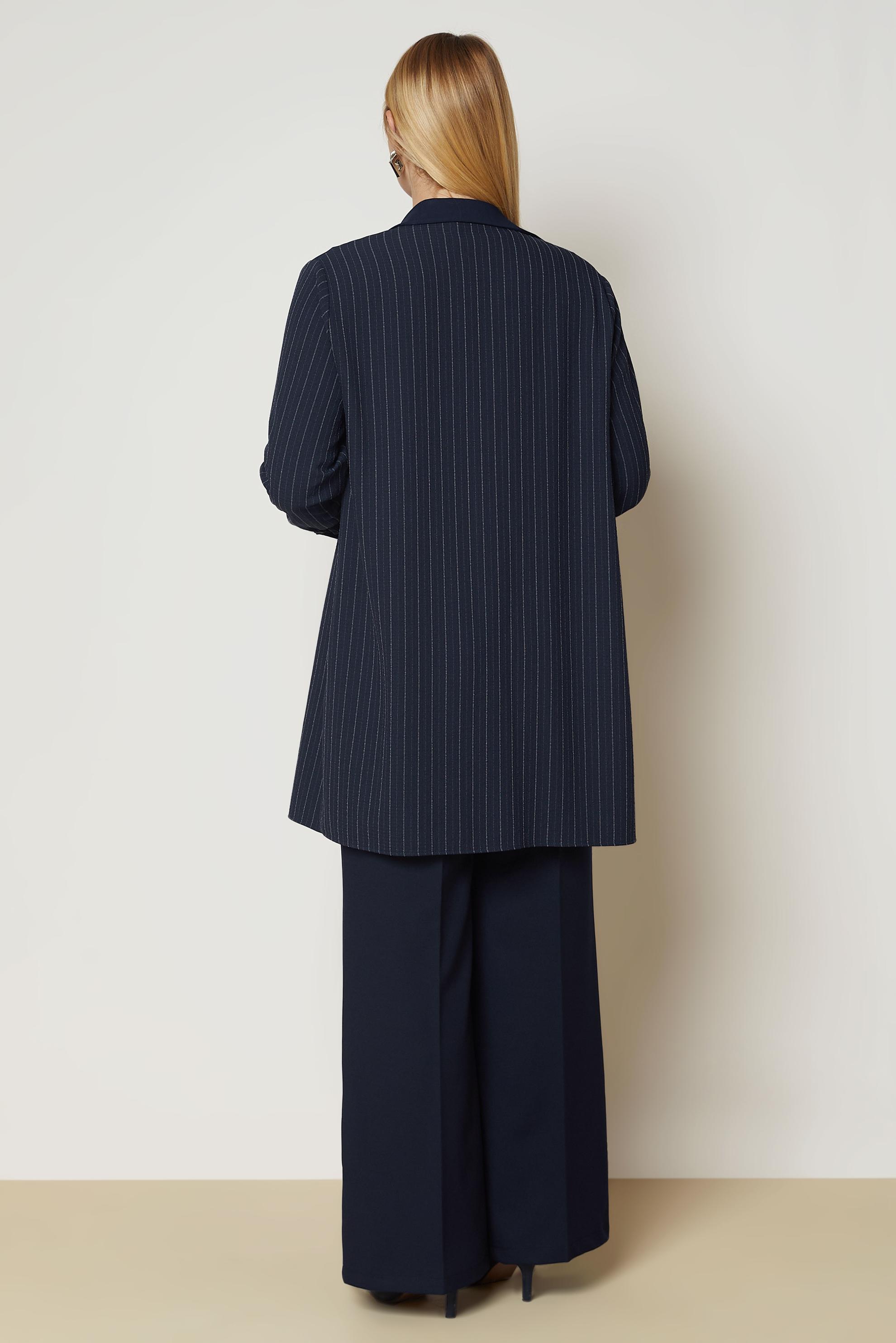Hijab clothing NAVY BLUE SHIRT COLLAR TUNIC 47093