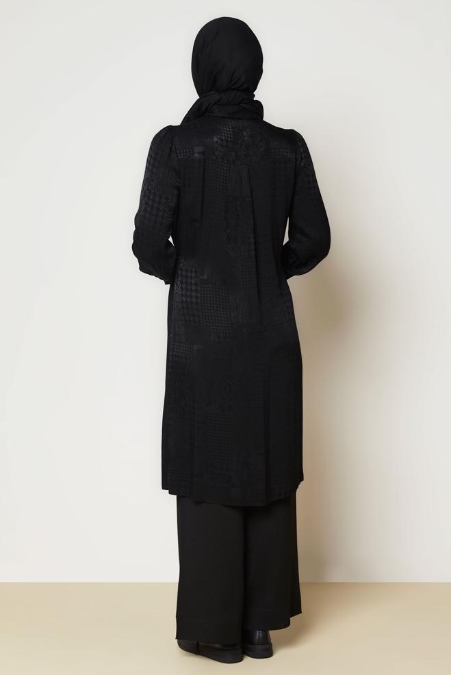 Hijab clothing BLACK 47139 MAROKEN 913 TUNİK 38-46 TEK42 - ALVİNA